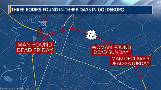 Three bodies found over three days in Goldsboro