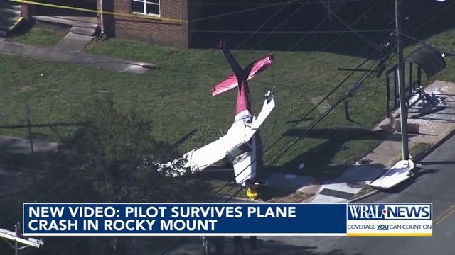 New video: Pilot survives plane crash in Rocky Mount