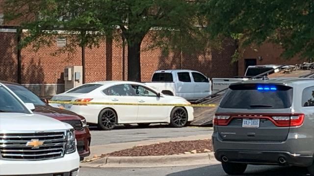 Car with bullet holes in Sampson County