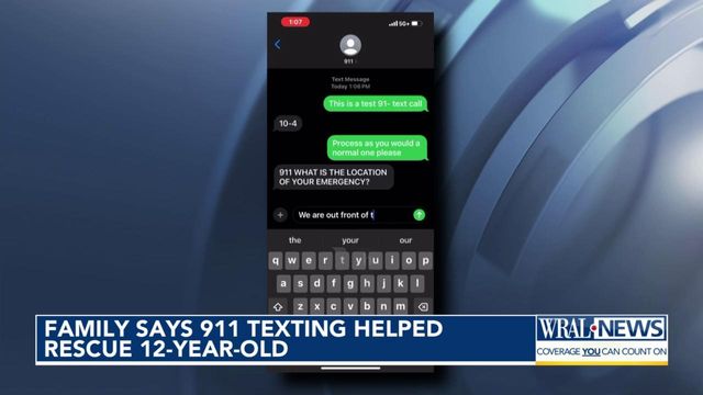 Family says text may have saved 12-year-old's life