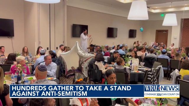 Hundreds gather to take a stand against anit-Semitism