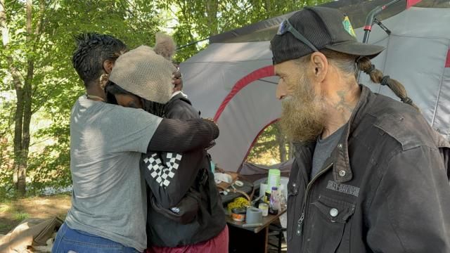 'Nowhere else to go:' Dozens living in encampment by Garner highway forced to move
