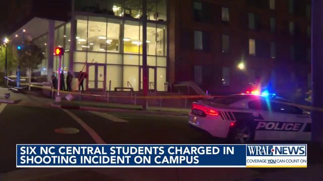 Six NC Central students charged in shooting incident on campus