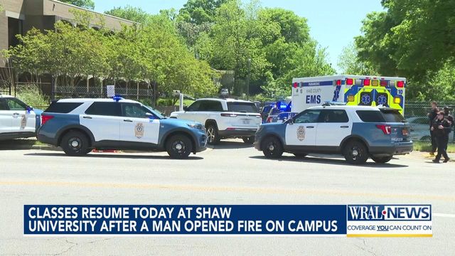 Classes resume Wednesday at Shaw University after man opened fire on campus