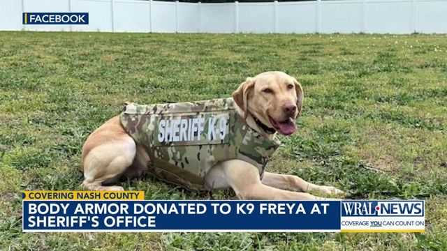 K9 in Nash County received new vest from non-profit