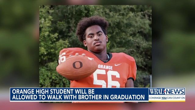 Orange High student will be allowed to walk with brother in graduation  