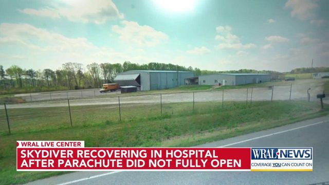 Skydiver recovering in hospital after parachute did not fully open 