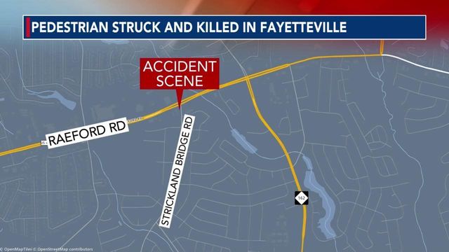 Pedestrian struck by car, dies overnight in Fayetteville