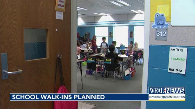 Walk-ins planned at schools in Wake County