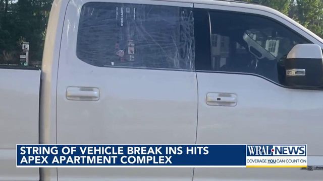 String of vehicle break-ins hits Apex apartment complex