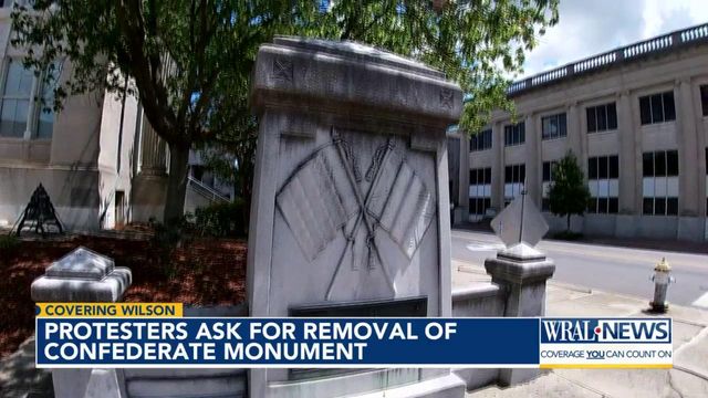 Wilson group rallies for removal of Confederate monument