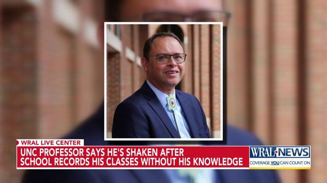 A teaching professor at UNC's business school is calling out leadership there for the way they're investigating his class conduct. 