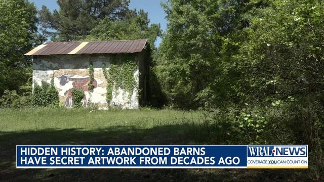 Abandoned barns have secret artwork from decades ago 