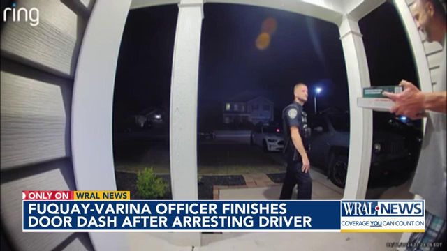 Fuquay-Varina Officer finding Door Dash after arresting drive   