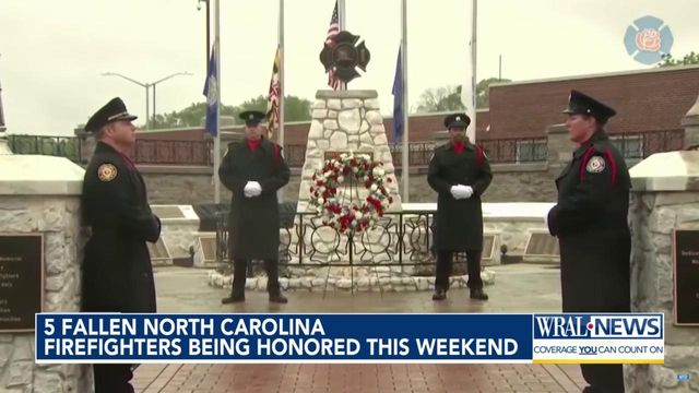 5 fallen North Carolina firefighters  being honored this weekend 