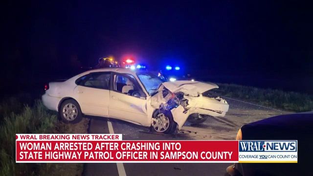 State trooper in vehicle hit head-on by woman charged with DWI