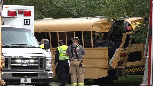 School bus crash sends 9 children to hospital on Monday morning