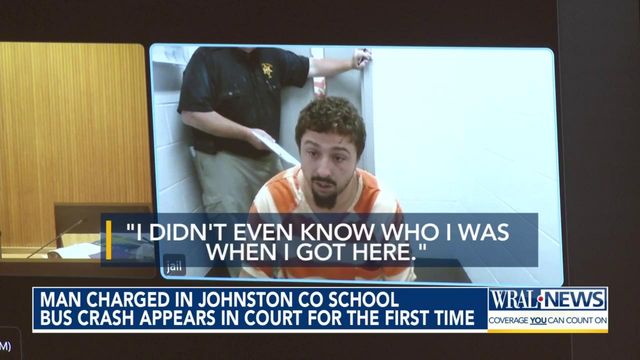Man charged with Johnston County school bus crash appears in court