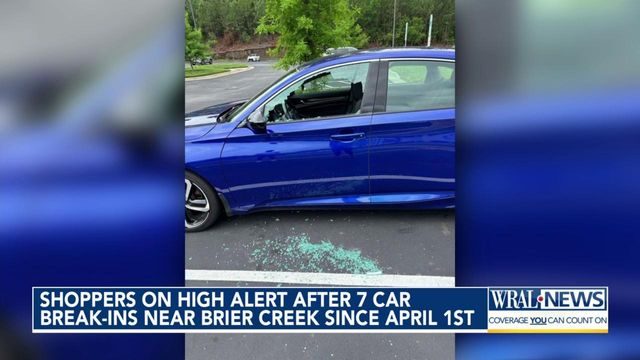 Shoppers on high alert after seven car break-ins near Brier Creek since April