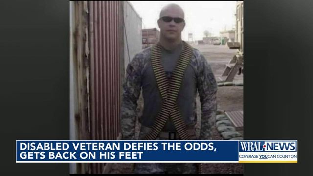 Disabled veteran defies the odds gets back on his feet 
