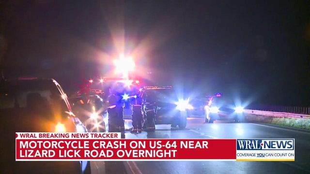Motorcycle crash on US-64 leaves person injured