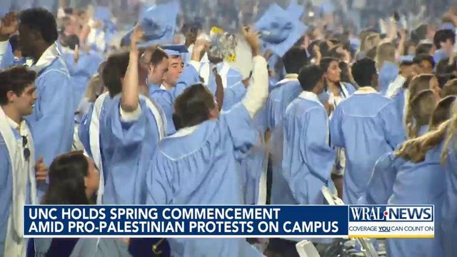 UNC holds Spring Commencement amid Pro-Palestinian protests on campus 