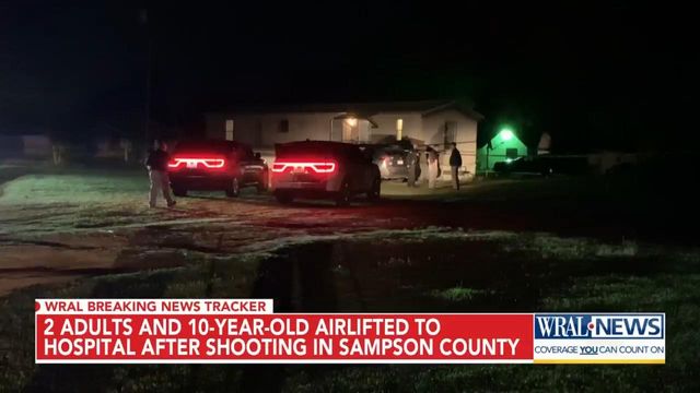 Three people airlifted, including a child, after shooting at Sampson County home