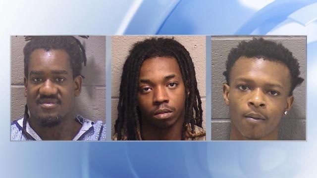 Durham police arrested and charged three men -- Javonnte Patterson Jermel Moye and Jony'e Bethea -- in connection with an April 11 shooting. Photos courtesy of the Durham Police Department.