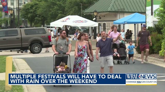 Multiple festivals will have to deal with rain over the weekend  