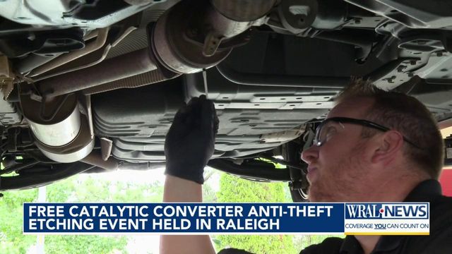 Free catalytic converter anti-theft etching event held in Raleigh