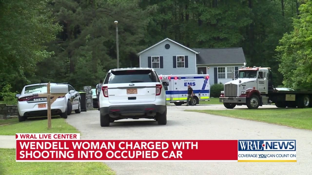 Wendell woman charged with shooting into occupied car