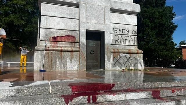 NC State Belltower vandalized.