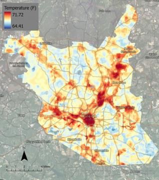 Raleigh heat islands