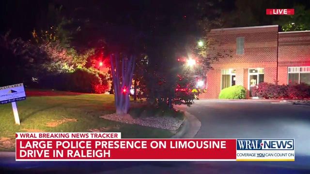  Large police presence reported on Limousine Drive in Raleigh Friday night.  