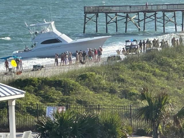 Atlantic Beach Boat Runs Ashore Update