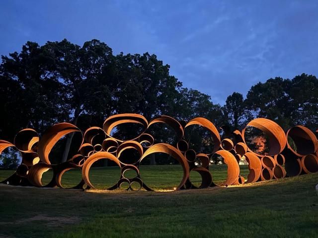 Enormous sculpture weaving through Dix Park draws massive crowds