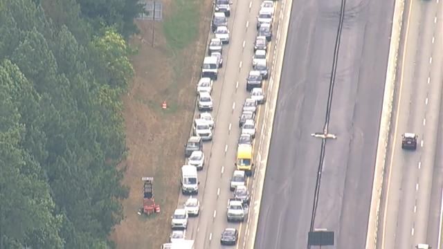 Backups on I-40 after car catches fire