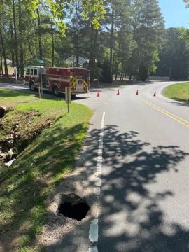 10-foot sinkhole shuts down part of Purnell Road in Wake Forest