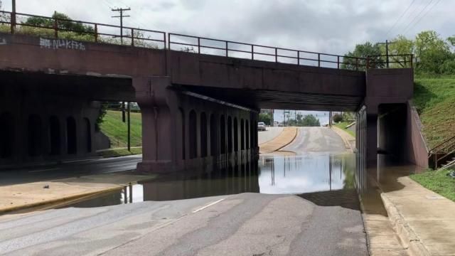 Fayetteville street closed due to flooding