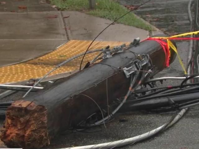 Power outages and persistent rain Monday evening in Central NC