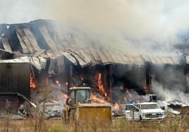 Fire continues at Northampton County peanut warehouse