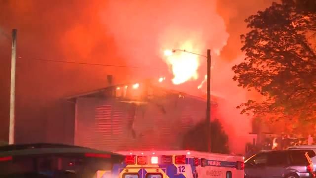 Large apartment fire in Raleigh