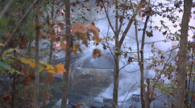Crews working to put out garage fire at home in southern Wake County ...