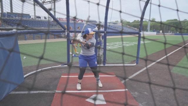 Holly Springs Salamanders catcher Alexia Jorge is making history as the first woman in the Coastal Plain League.