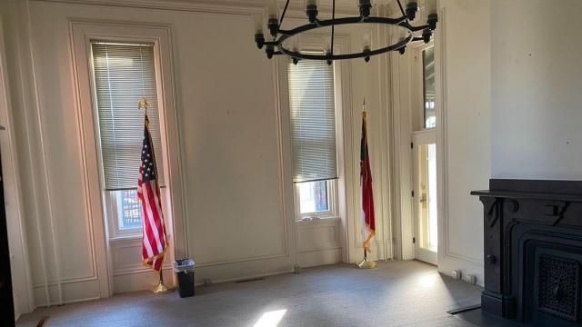 An image of a room inside the Hawkins-Hartness House on Blount Street in Raleigh, provided to WRAL News following a public records request. The house functions as the office for North Carolina's lieutenant governor. (PHOTO: State of North Carolina)