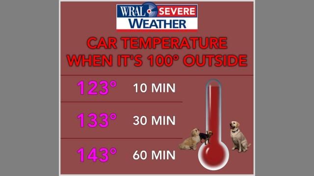 In-car temperatures when it's 100 degrees outside