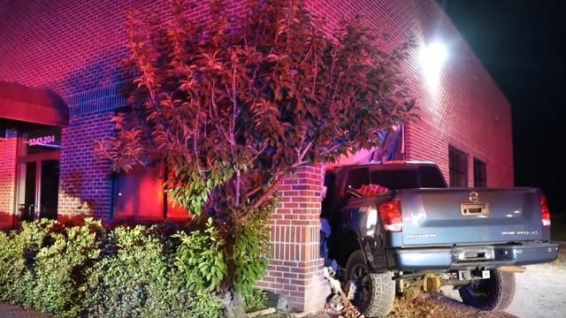 Driver falls asleep behind the wheel, crashes into Pine Level church building