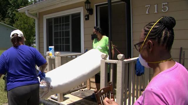 Durham flood recovery on July 11, 2025.