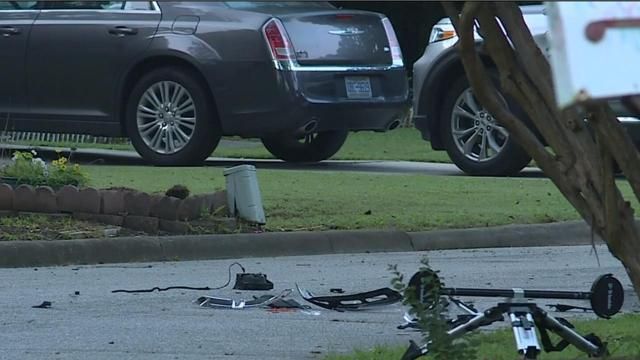 A Raleigh police officer was injured after being struck by a car while investigating a string of car break-ins on Thistlebrook Court 