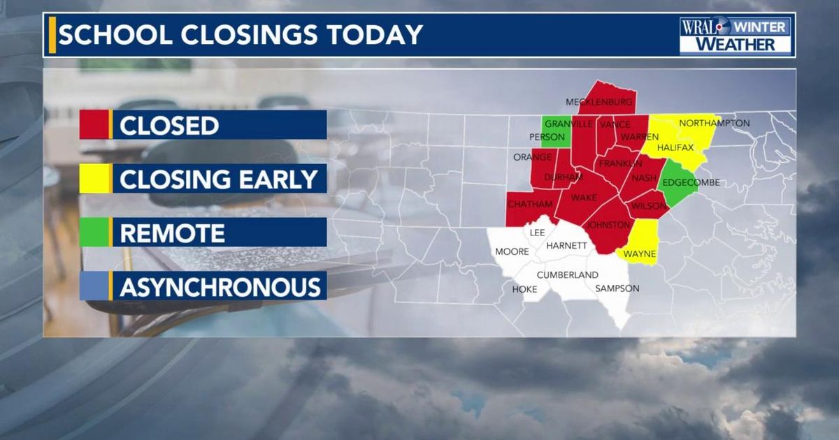 Wake, Durham public schools closed as wintry mix expected in the area